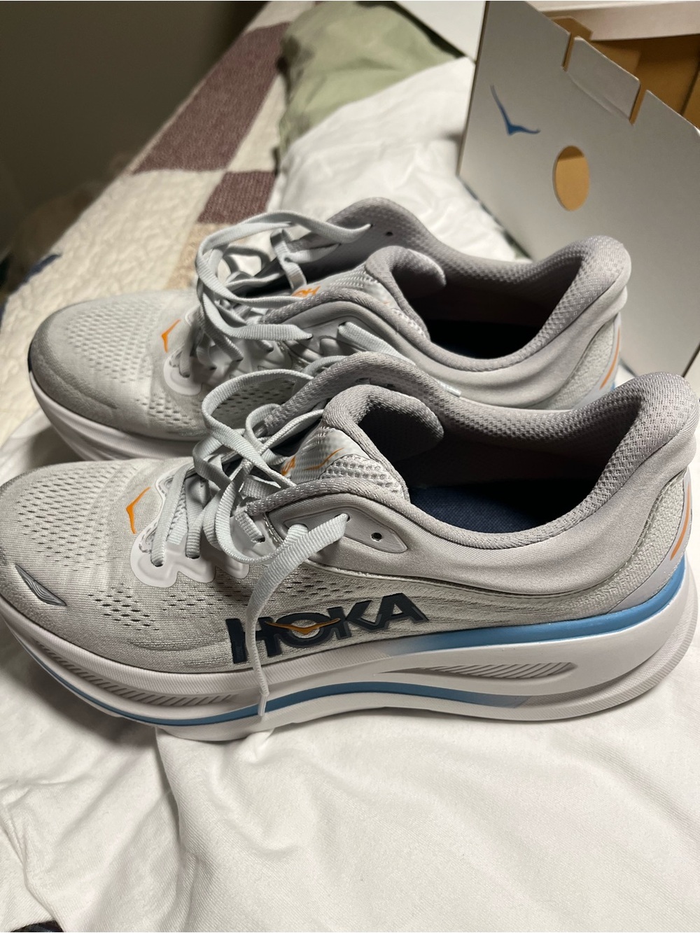 Hoka Men's Bondi 9 White/Gray